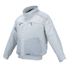 Куртка акумуляторна Makita LXT, 18В, з вентиляцією, поліестер, розміт L, білий, 0.44кг