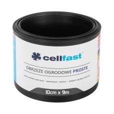 Лента газонная Cellfast, бордюрная, прямая, 10смх9м, черный