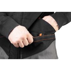 Куртка робоча Neo Tools HD Slim, посилення тканиною Oxford, S(48), чорно-сірий