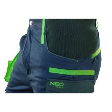 Брюки рабочие Neo Tools Premium, усиление тканью Cordura, отсек для наколенников, L(52), синий