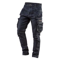 Штани робочі Neo Tools Denim, 98% бавовна та 2% еластан, L(52), синій темний