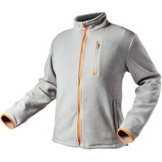 Кофта рабочая Neo Tools Outdoor, флисовая, 300г/м кв, на молнии, S(48), серый светлый