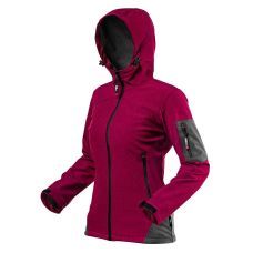 Куртка робоча Neo Tools Softshell Woman Line, підкладка фліс, капюшон, S(36), червоний
