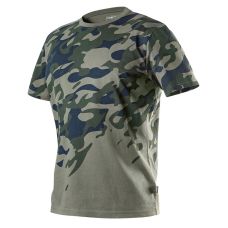 Футболка робоча Neo Tools Camo, 100% бавовна, візерунок моро, XXL(56), оливковий
