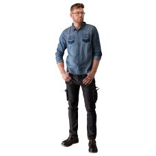 Штани робочі Neo Tools Denim, 98% бавовна та 2% еластан, L(52), синій темний