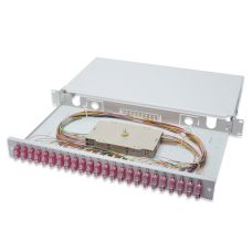 Оптична панель DIGITUS 19' 1U, 24xSC duplex, incl, Splice Cass, OM4 Color Pigtails, Adapter