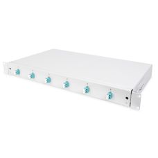 Оптическая панель DIGITUS 19' 1U, 6xLC duplex, Incl, Splice Cass, OM3 Color Pigtails, Adapter