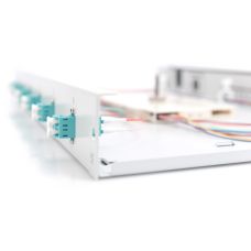 Оптическая панель DIGITUS 19' 1U, 6xLC duplex, Incl, Splice Cass, OM3 Color Pigtails, Adapter