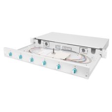 Оптическая панель DIGITUS 19' 1U, 6xLC duplex, Incl, Splice Cass, OM3 Color Pigtails, Adapter