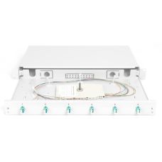 Оптическая панель DIGITUS 19' 1U, 6xLC duplex, Incl, Splice Cass, OM3 Color Pigtails, Adapter