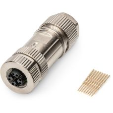 Коннектор DIGITUS CАТ 6A M12 F, X-кодированный, STP, IP67