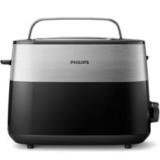 Тостер Philips Daily Collection 830Вт, металл/пластик, черный