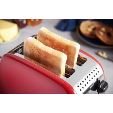 Тостер Russell Hobbs Colours Plus 1600Вт, підігрів, розморожування, метал., червоний