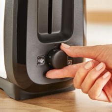Тостер Tefal Subito 1100Вт, размораживание, щипцы, нерж. сталь, черный