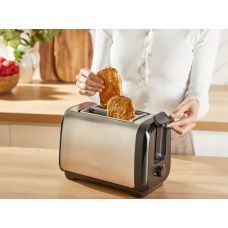 Тостер Tefal Subito 1100Вт, размораживание, щипцы, нерж. сталь, черный
