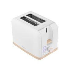 Тостер ARDESTO Wood Modern, 800Вт, металл, 2 слота, белый