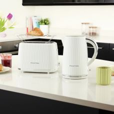 Тостер Russell Hobbs Eden 800Вт, пластик, подогрев, разморозка, белый