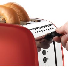 Тостер Russell Hobbs Colours Plus 1600Вт, підігрів, розморожування, метал., червоний