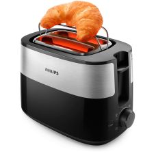 Тостер Philips Daily Collection 830Вт, метал/пластик, чорний