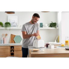 Тостер Russell Hobbs Honeycomb 850Вт, широкие слоты, пластик, белый