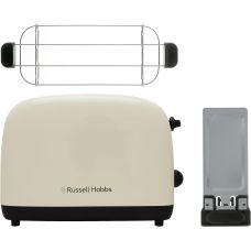 Тостер Russell Hobbs Colours Plus 1600Вт, подогрев, размораживание, металл., бежевый