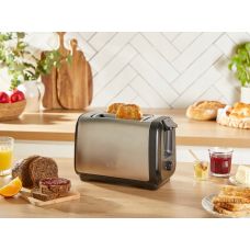 Тостер Tefal Subito 1100Вт, размораживание, щипцы, нерж. сталь, черный