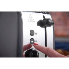 Тостер Russell Hobbs Colours Plus 1600Вт, подогрев, размораживание, металл., серый