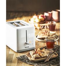 Тостер Tefal Sense 850Вт, LED дисплей, металл/пластик, белый