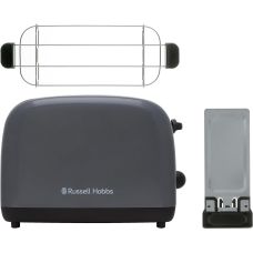 Тостер Russell Hobbs Colours Plus 1600Вт, подогрев, размораживание, металл., серый