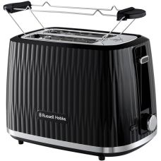 Тостер Russell Hobbs Eden 800Вт, пластик, подогрев, разморозка, черный