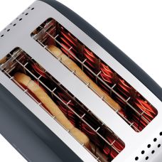 Тостер Russell Hobbs Colours Plus 1600Вт, подогрев, размораживание, металл., серый