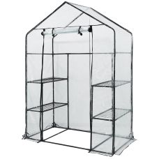 Парник складаний Neo Tools 195х143х73, 4 полиці, ПВХ плівка, зелений