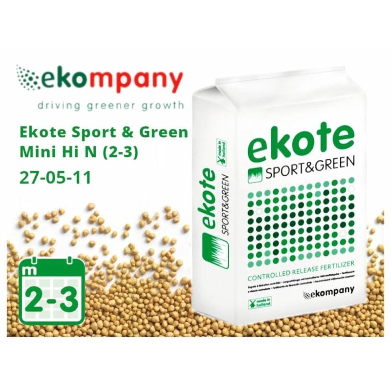 Удобрение Ekote Sport Green Mini Hi N 27-05-11 (2-3 месяцев) 25 кг