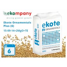 Удобрение Ekote Ornamentals Plus 15-09-16+2,5MgO+TE (6 месяцев) для контейнерных растений, 25 кг