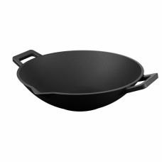 Чавунна пательня WOK Gusskönig 36 см + очищувач