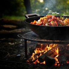 Чавунна пательня WOK Gusskönig 36 см + очищувач