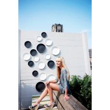 Поддон loft urban круглый 21 светлый гранит.