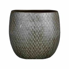 Кашпо Edelman Madeira pot round 23х23 см срібний