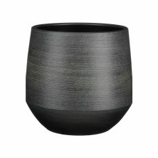 Кашпо Edelman Evora pot round 30х28 см черный Кашпо Edelman Evora pot round 30х28 см черный