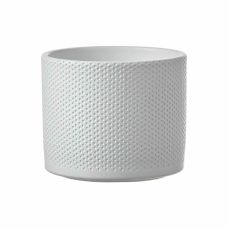 Кашпо Edelman Era pot round рельефный 10х9 см белый