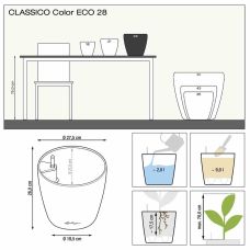 Вазон Lechuza CLASSICO Color ECO 28 темно-серый