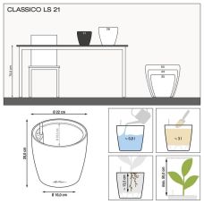Горшок Lechuza Classico Premium LS 21, кофе-металлик