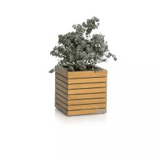Горшок Lechuza Palo Natural Wood, низкий