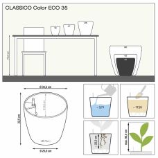 Вазон Lechuza CLASSICO Color ECO 35 темно сірий