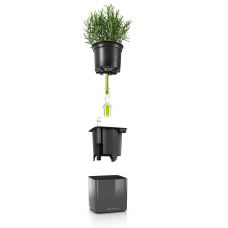 Вазон Lechuza CUBE Premium 14, красный матовый