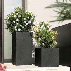 Вазон Lechuza CANTO stone 30 LED high, темно-серый