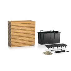 Вазон PALO Natural Wood 80 широкий и высокий, эвкалиптовая древесина.