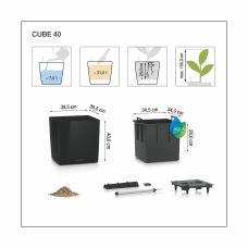 Вазон Lechuza CUBE Color 40, белый