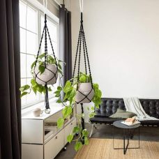 Подвес Lechuza Macramé BOHO 90 черный