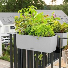 Вазон Lechuza BALCONERA Stone 40, кварцево-белый